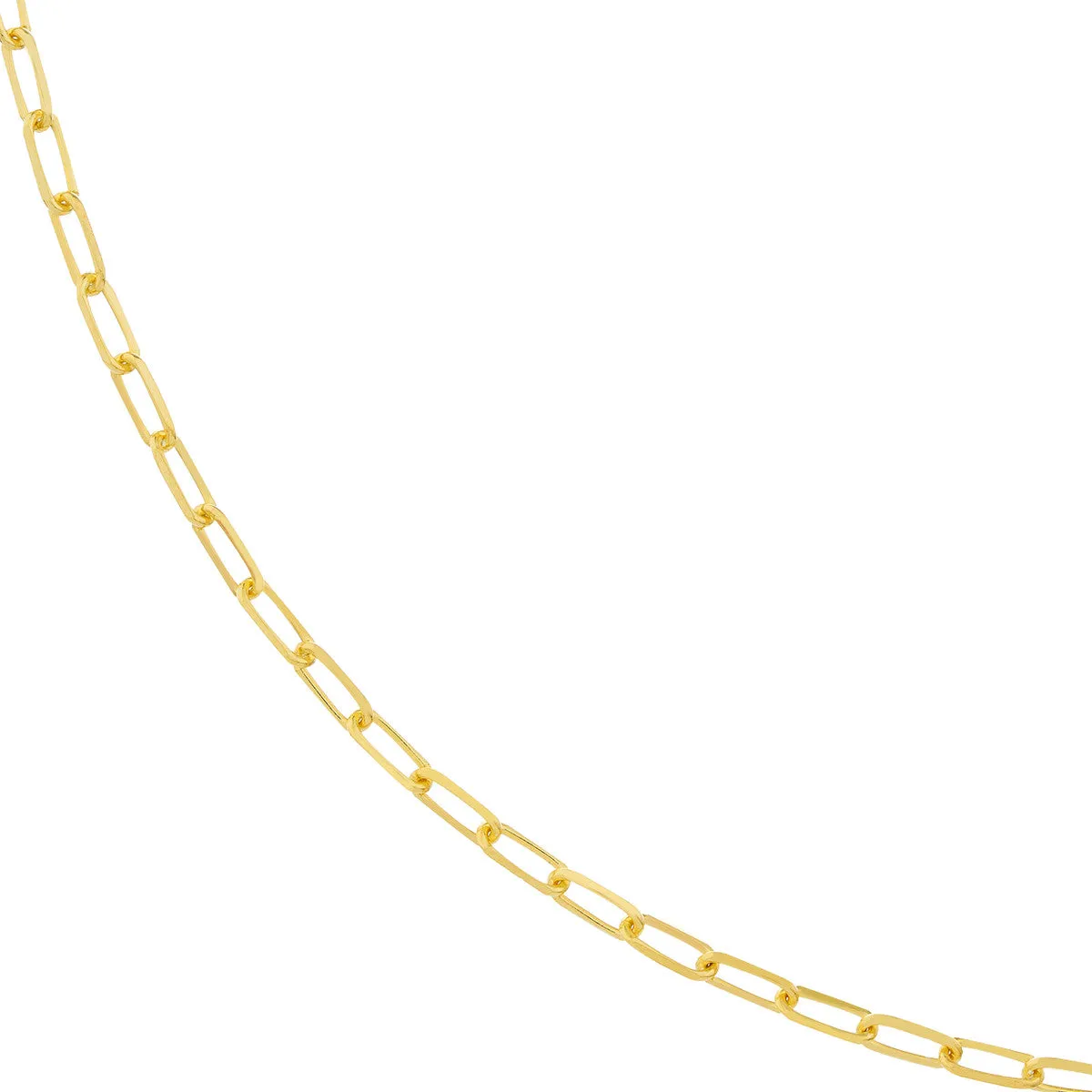 14K Yellow 2.2mm Paper Clip Chain