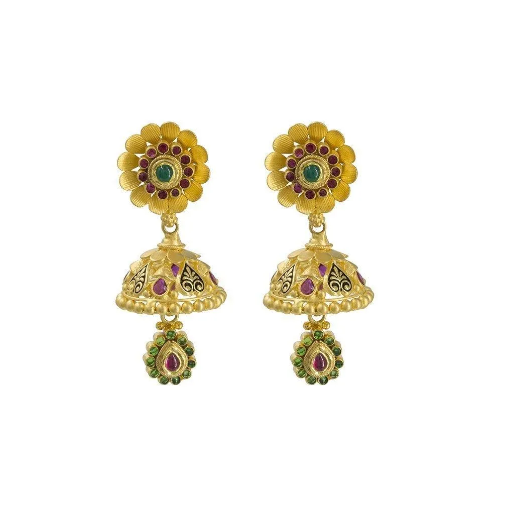22K Gold Necklace and Earrings Set
