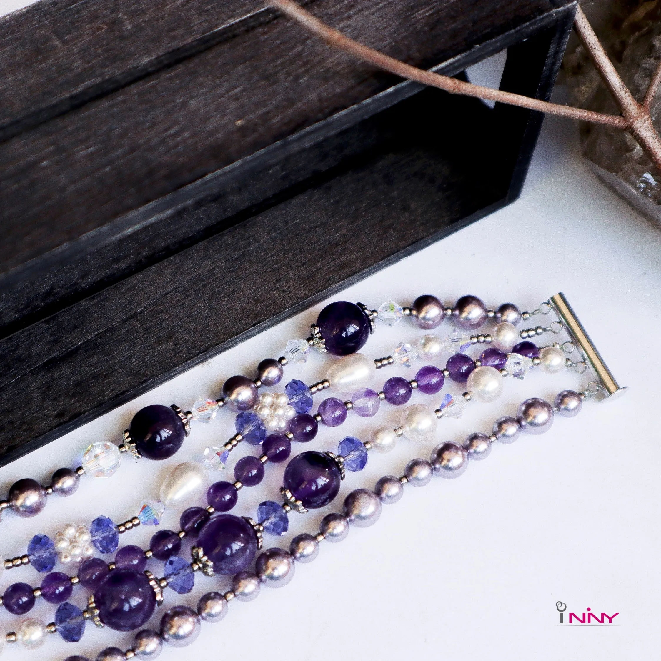 5-Line Bracelet Amethyst