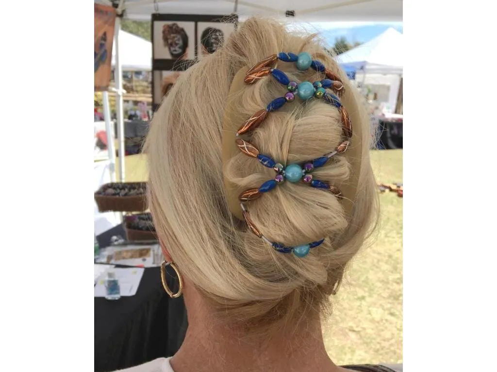 African Butterfly Hair Comb - Dalena Brown 124