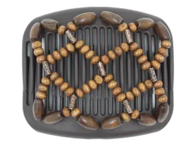 African Butterfly Hair Comb - Ndebele Brown 167