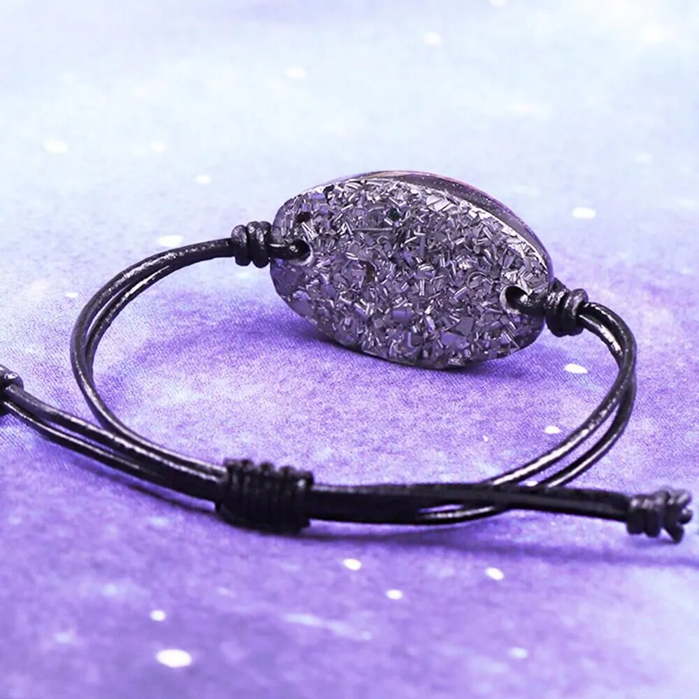 Amethyst Sri Yantra Rope Bracelet