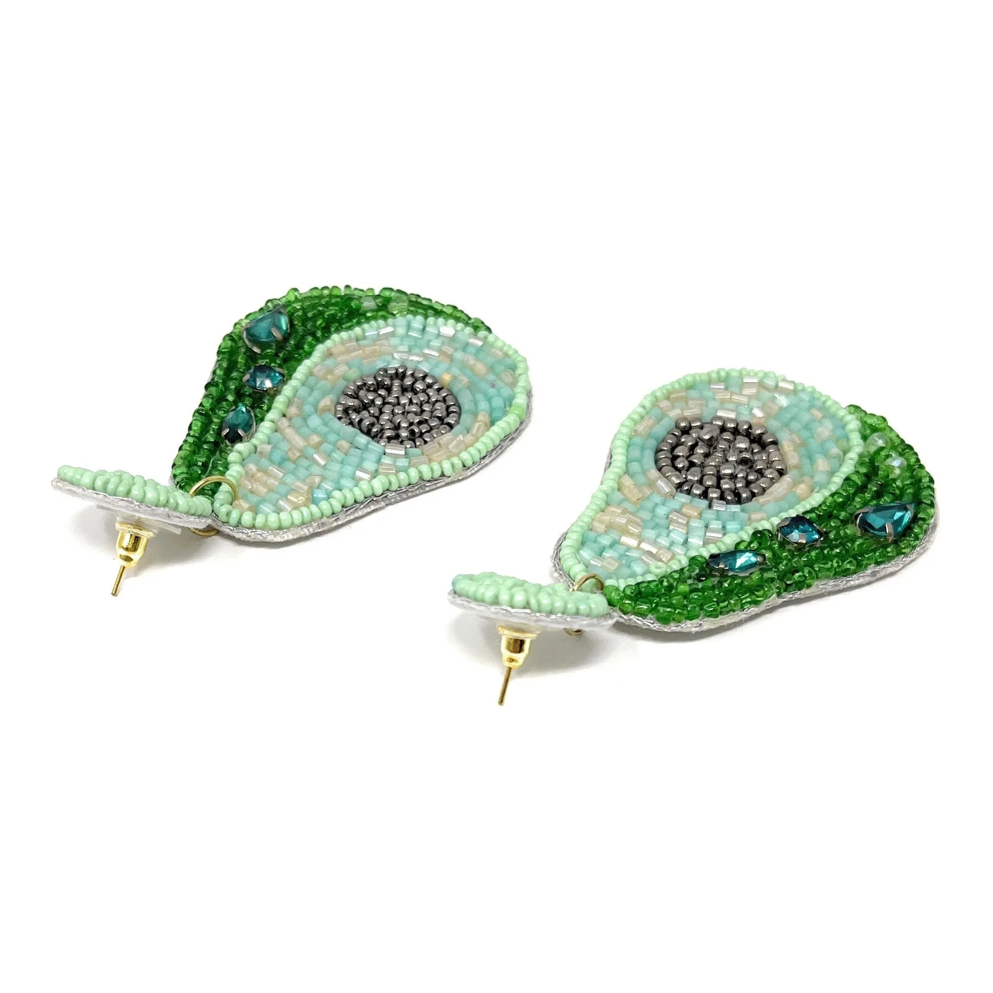 Avocado Beaded Earrings