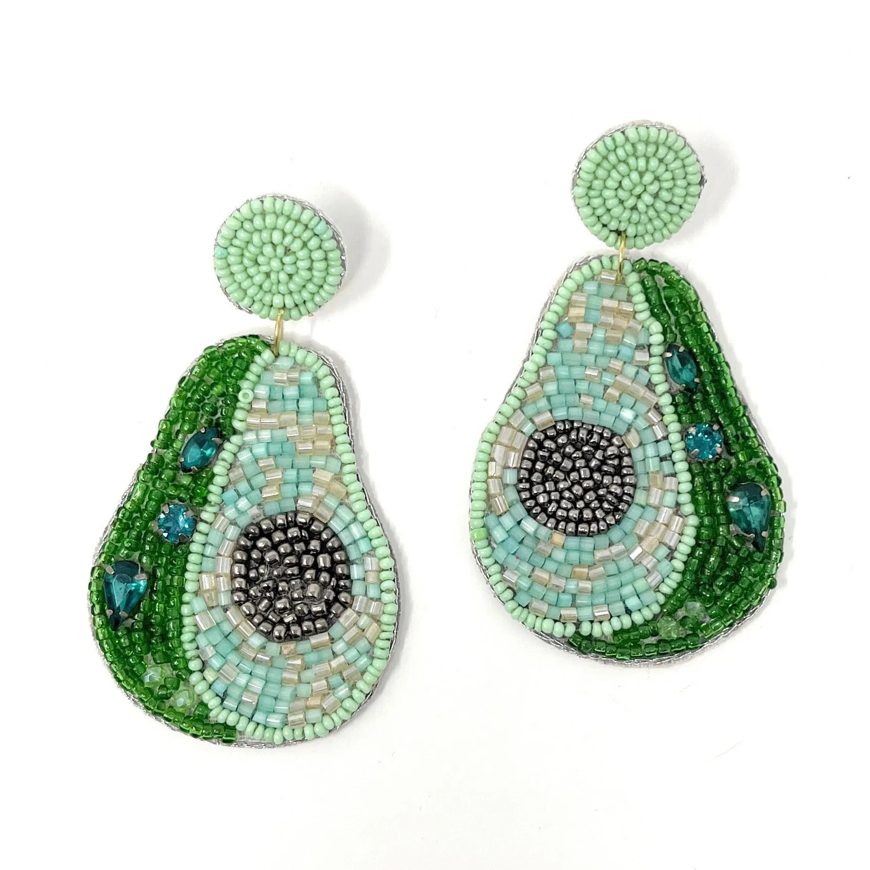Avocado Beaded Earrings