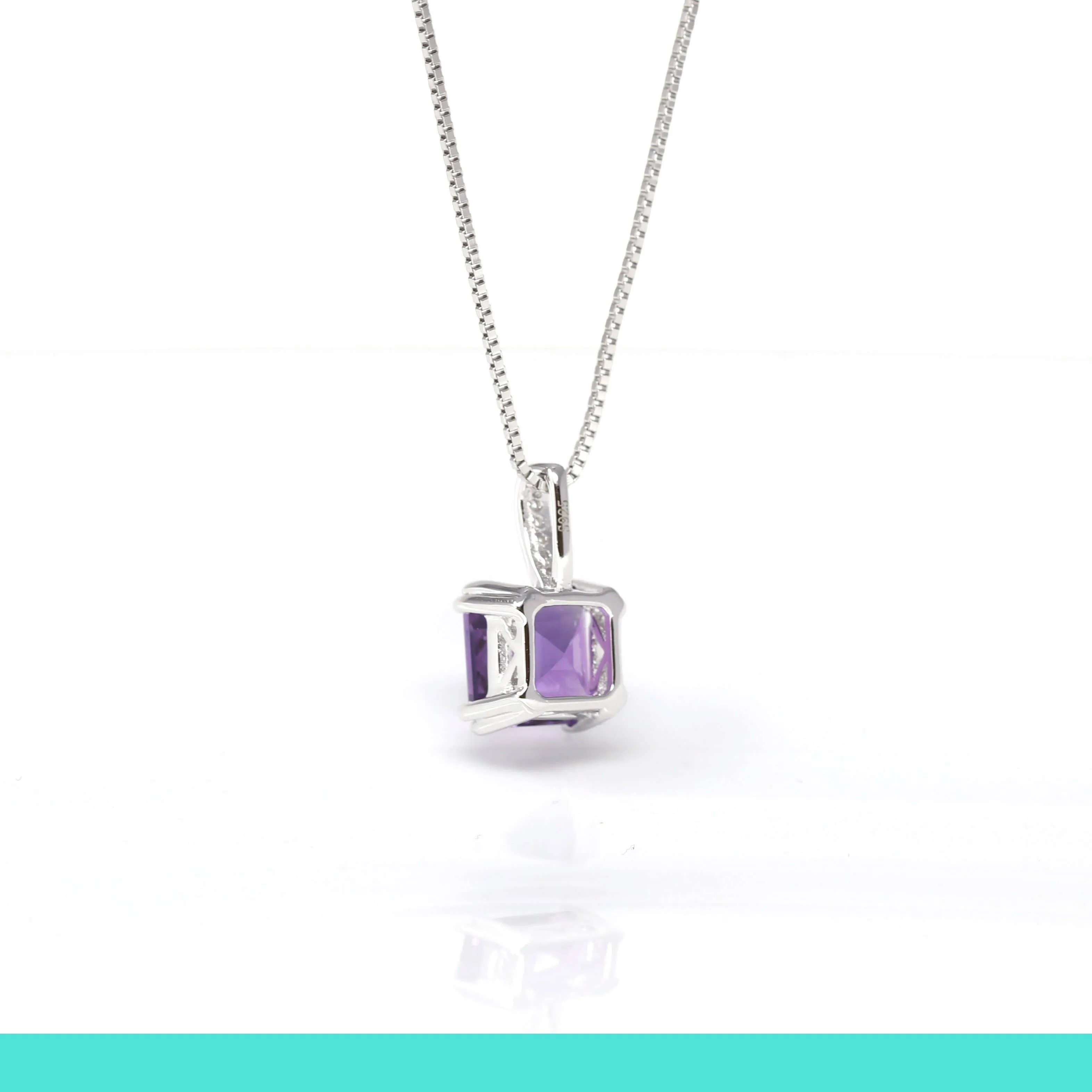 Baikalla™ Classic Sterling Silver Natural Amethyst Citrine Pendant Necklace With CZ
