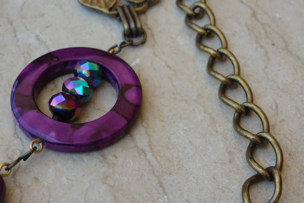 Beaded purple belt