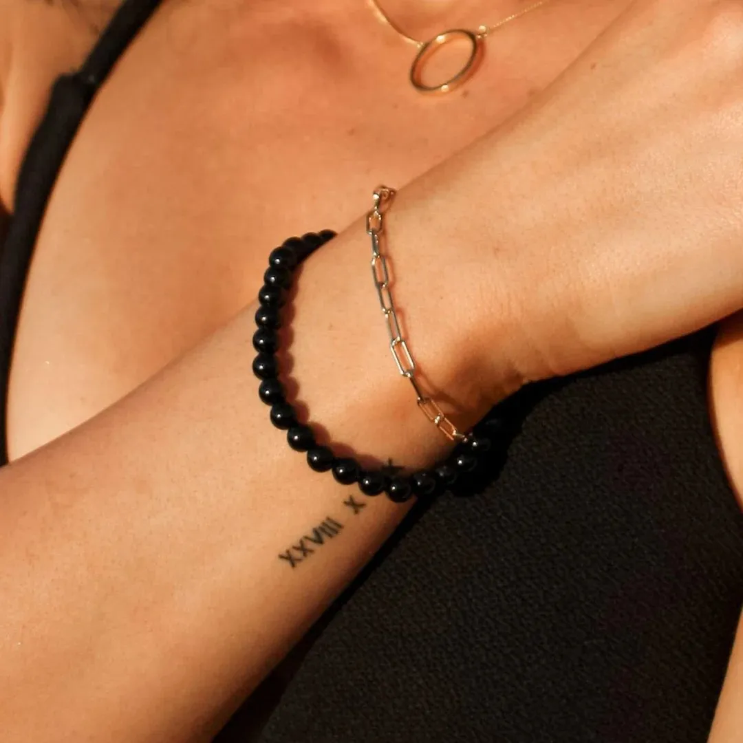 Bracelet In Black Onyx Stone