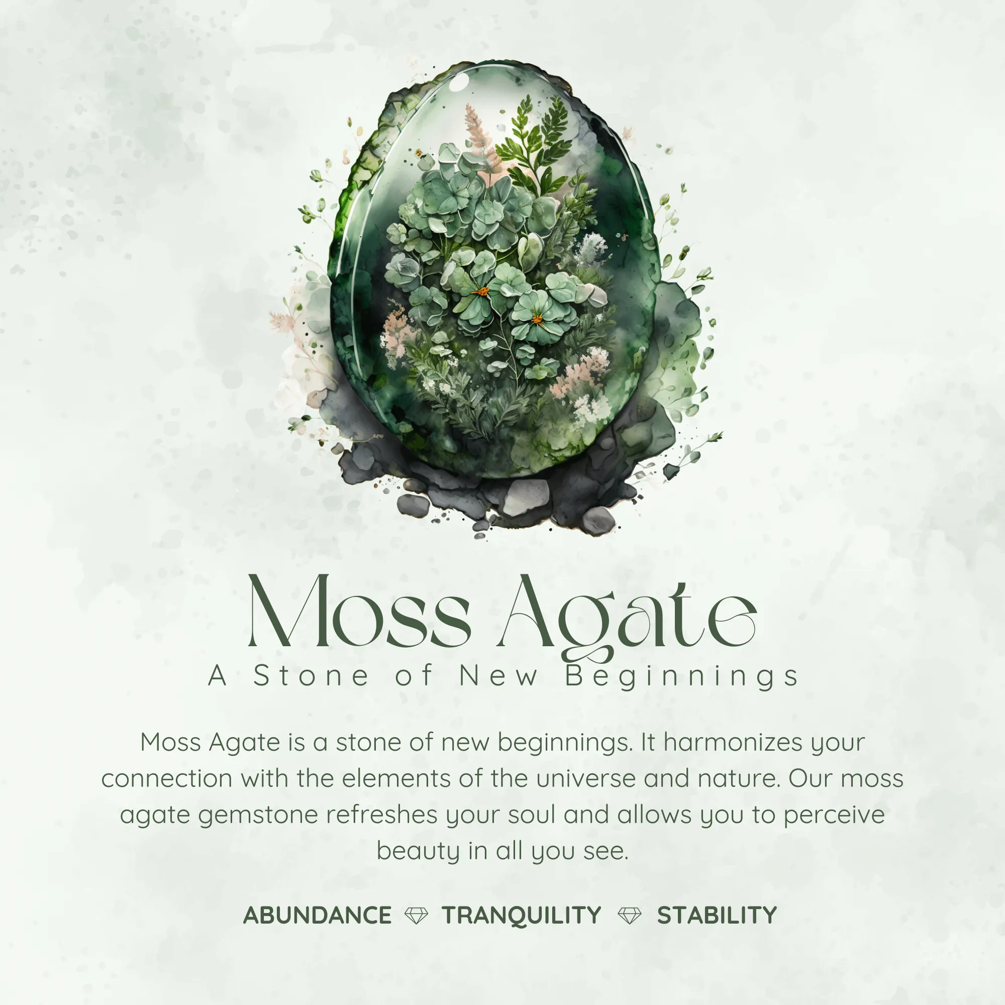 Breezy Whisper Moss Agate Necklace