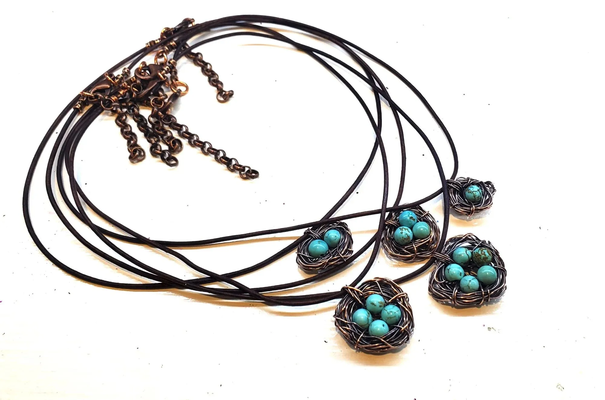 Copper Robin Nest Necklace