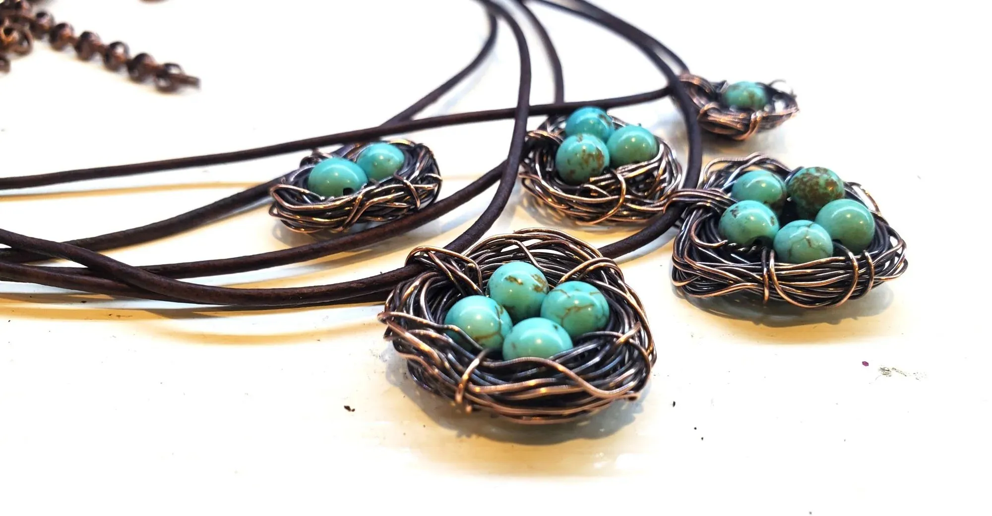 Copper Robin Nest Necklace