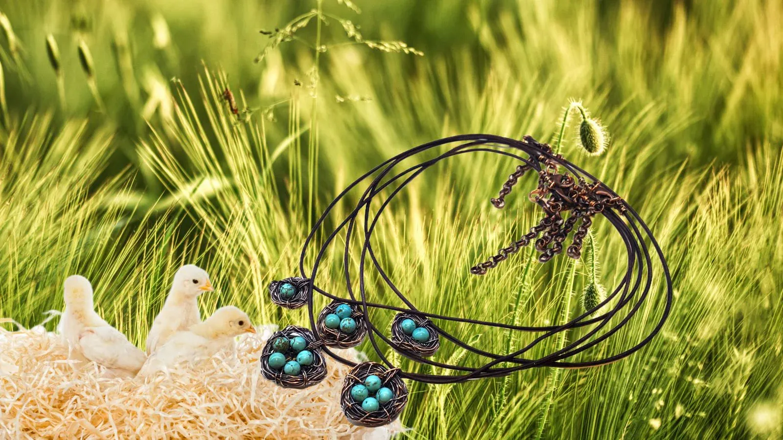 Copper Robin Nest Necklace