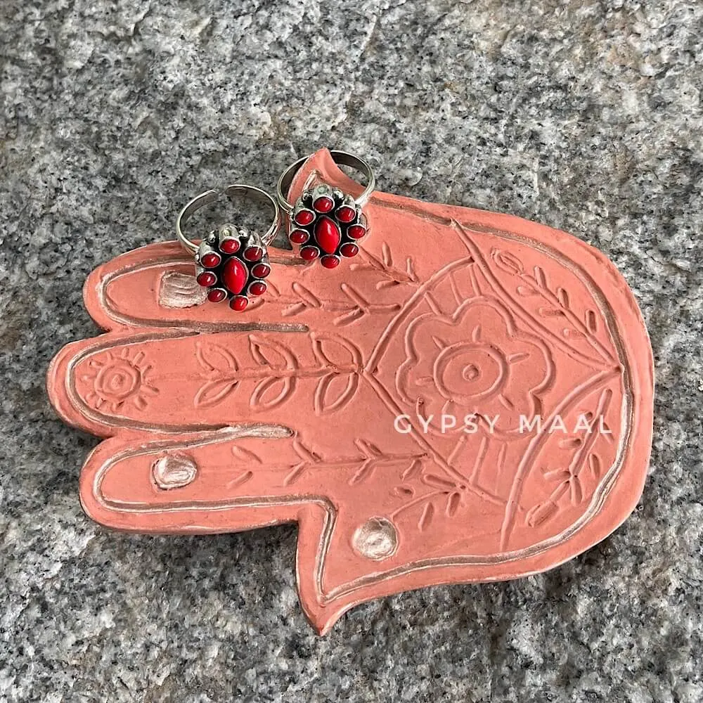 Coral Flora Toe Ring (single)