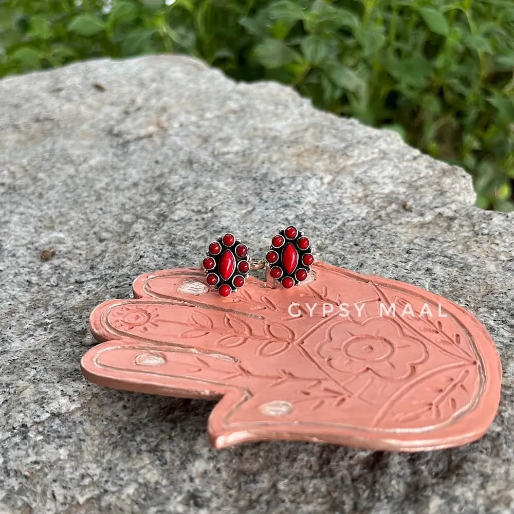 Coral Flora Toe Ring (single)