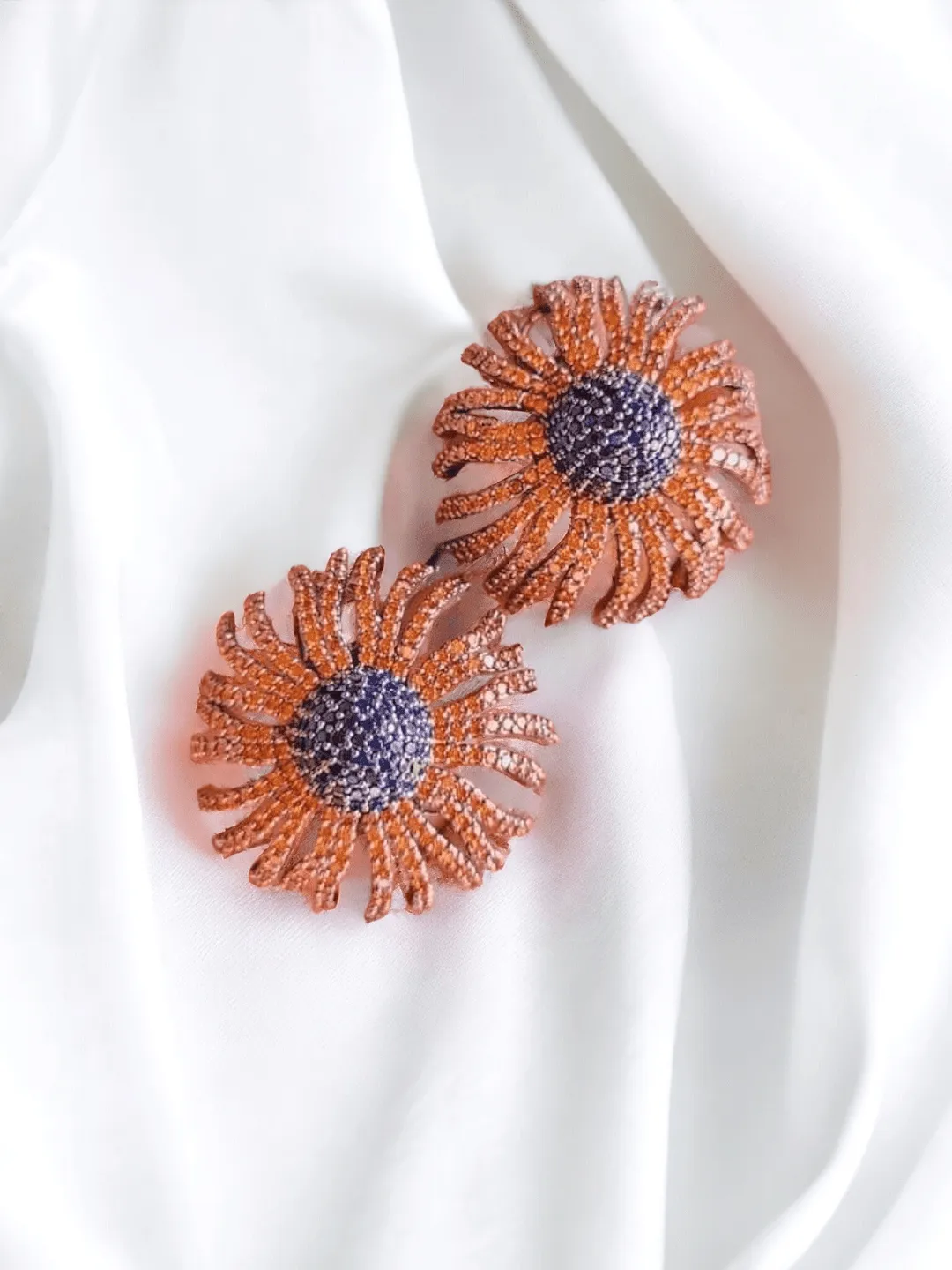 Cubic Zirconia Decor Stud Earrings