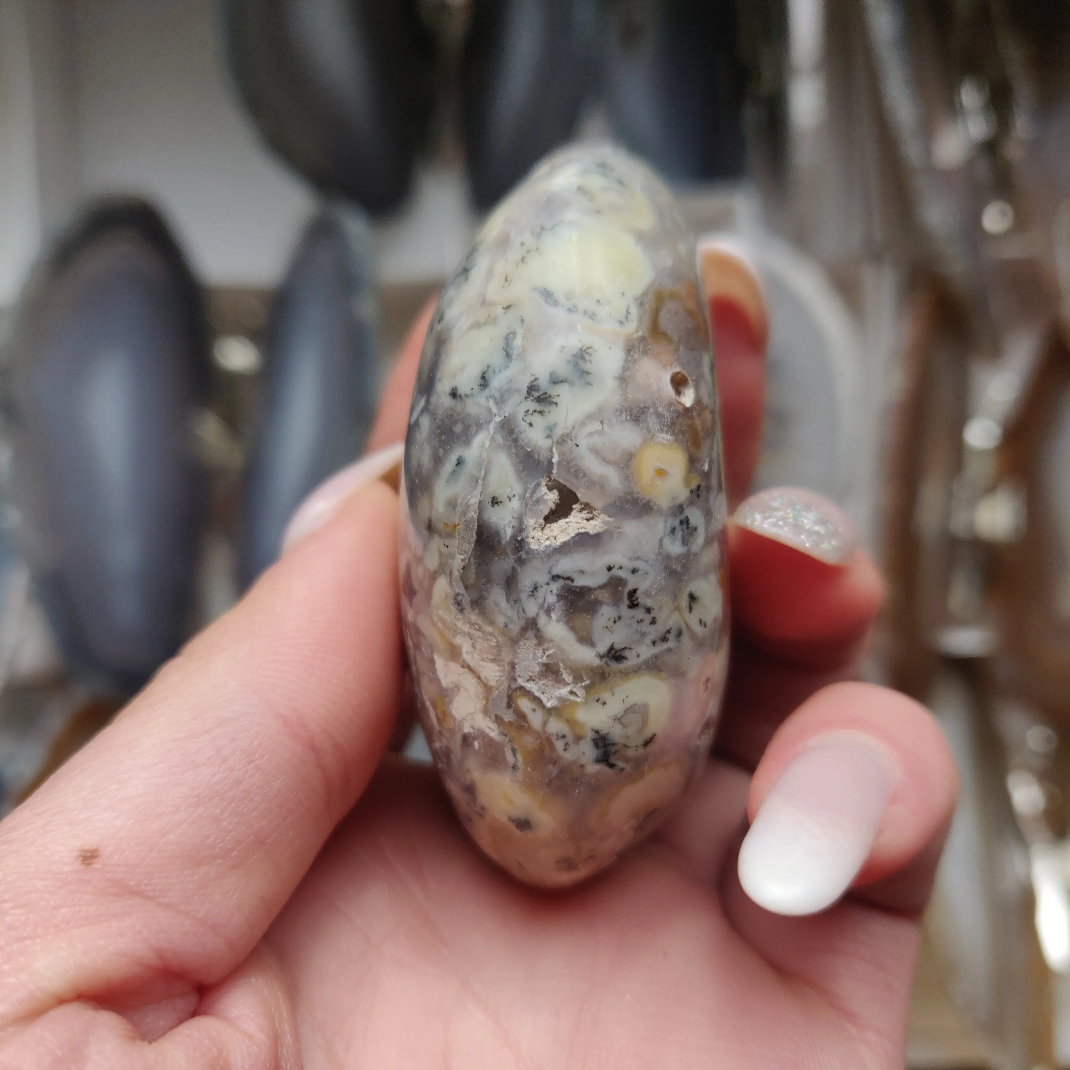 Dendritic Opal Palm Stone (#30)