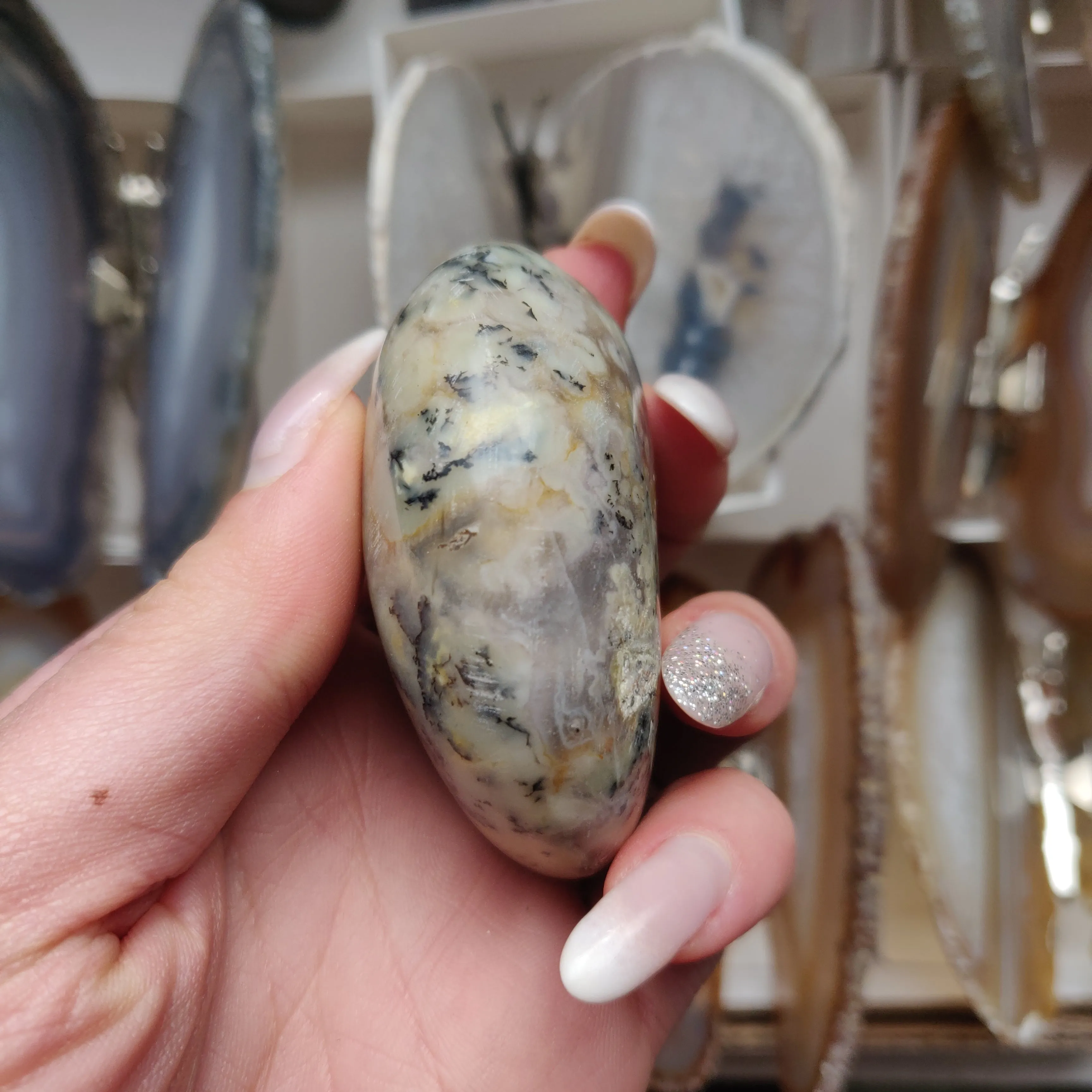 Dendritic Opal Palm Stone (#30)