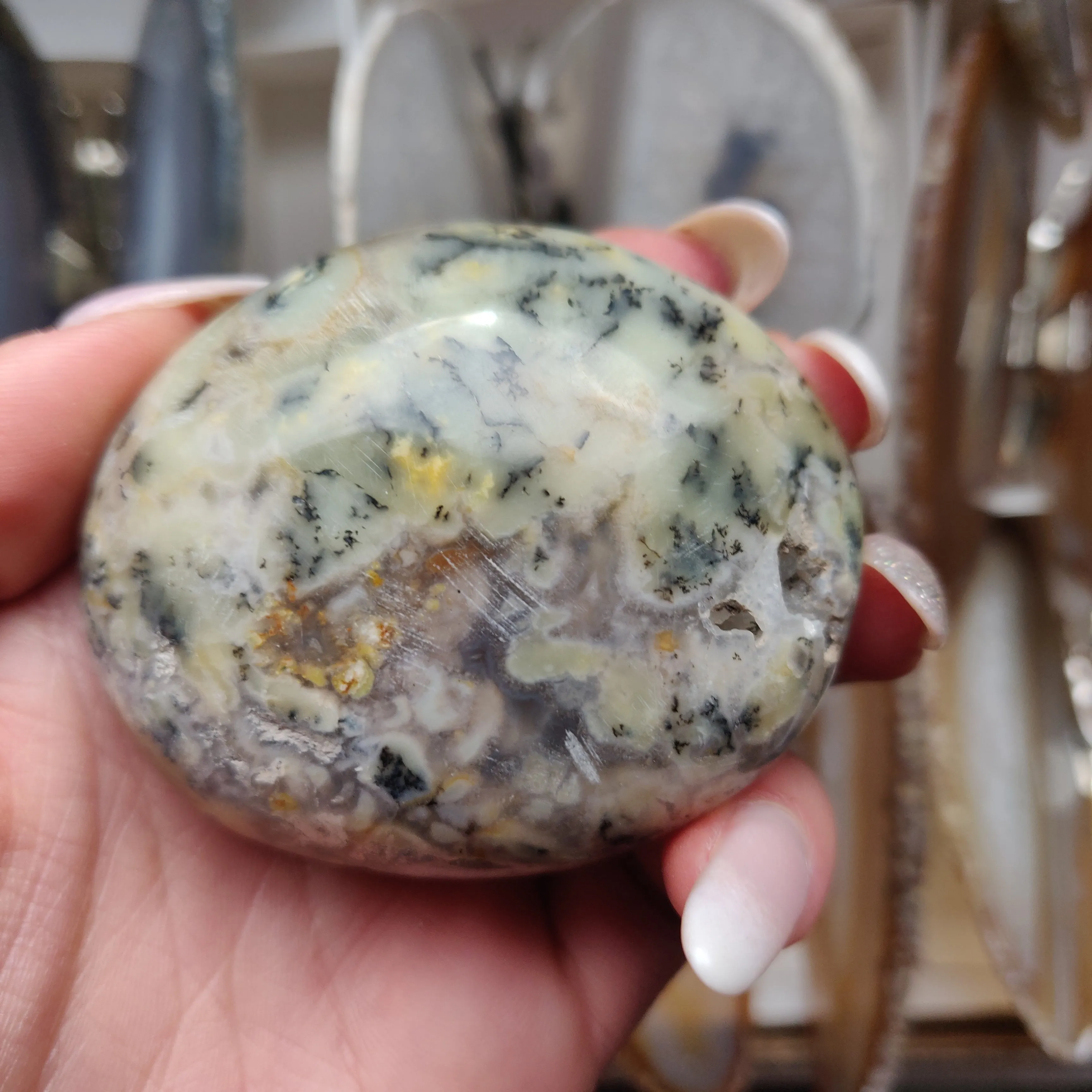 Dendritic Opal Palm Stone (#30)