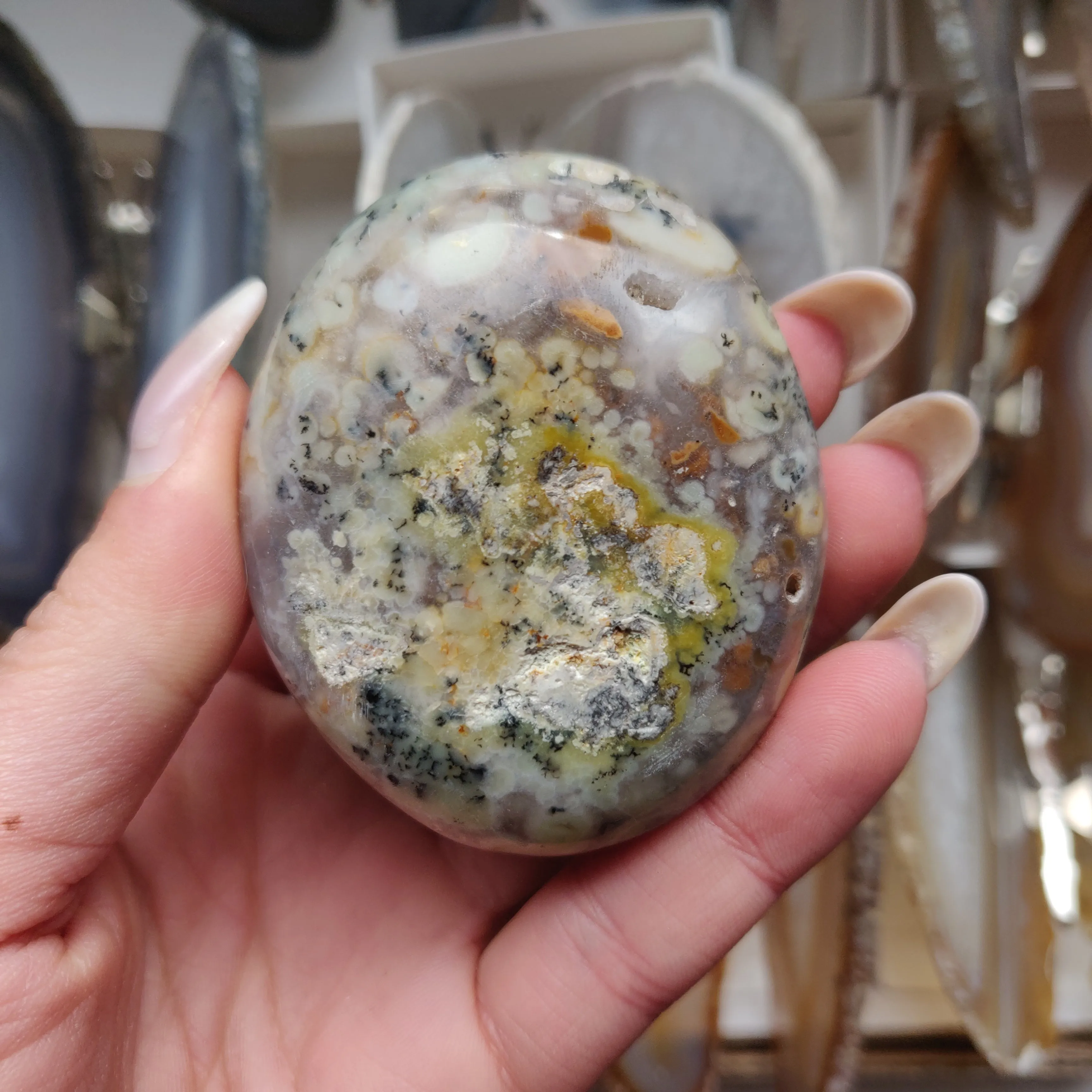 Dendritic Opal Palm Stone (#30)