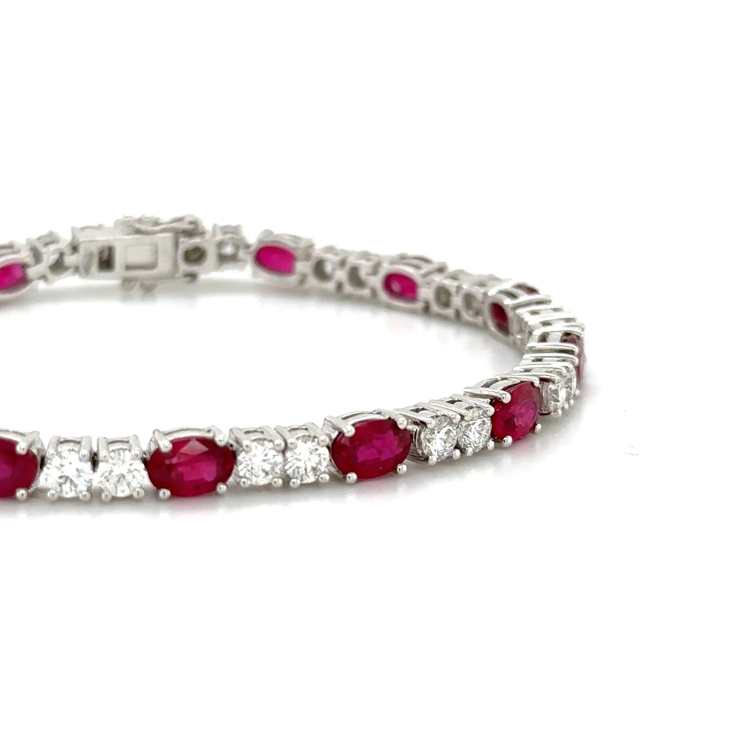 Diamond & Ruby Tennis Bracelet 3.73ct t.w.