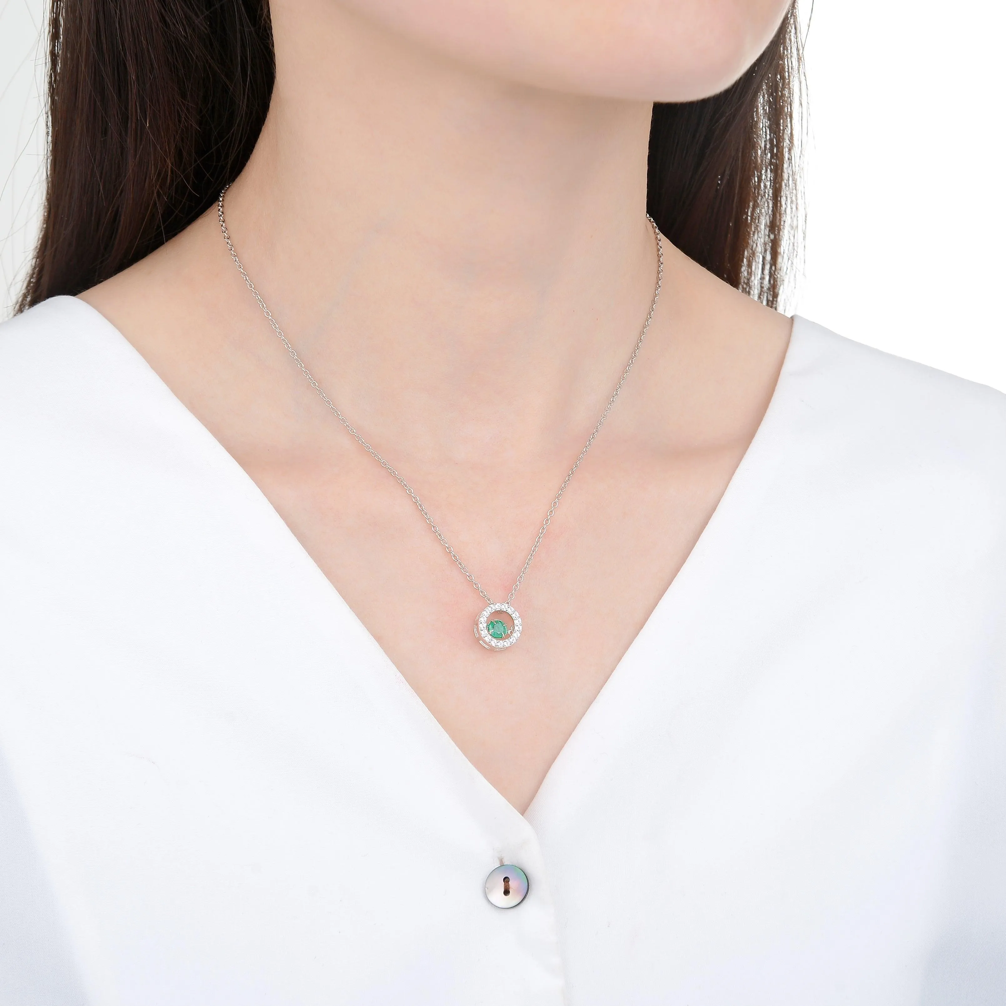 Emerald Dancing Necklace