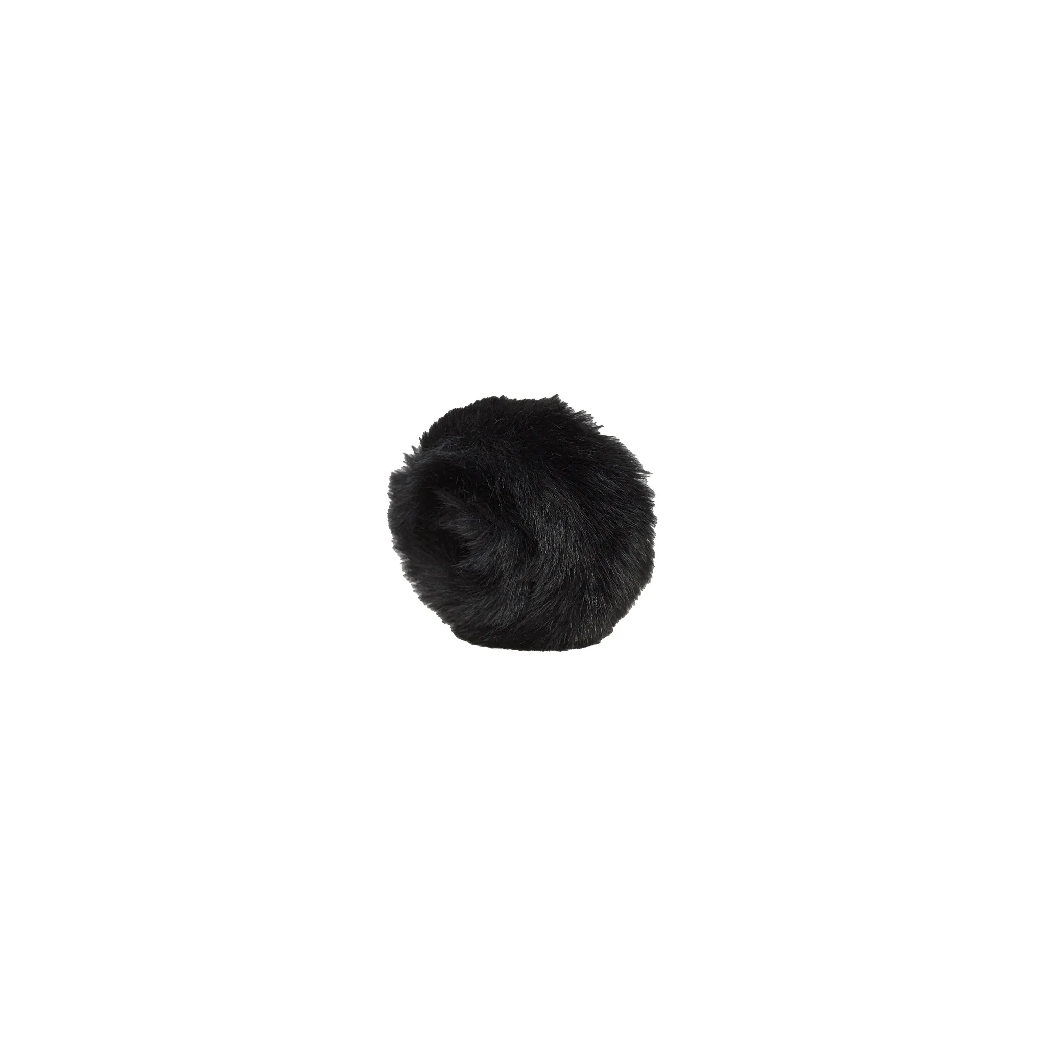 Faux Mink Snap Pony in Black Onyx
