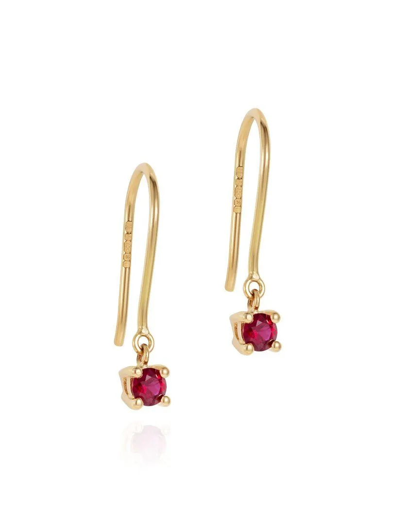 Gemstone Drop Earrings