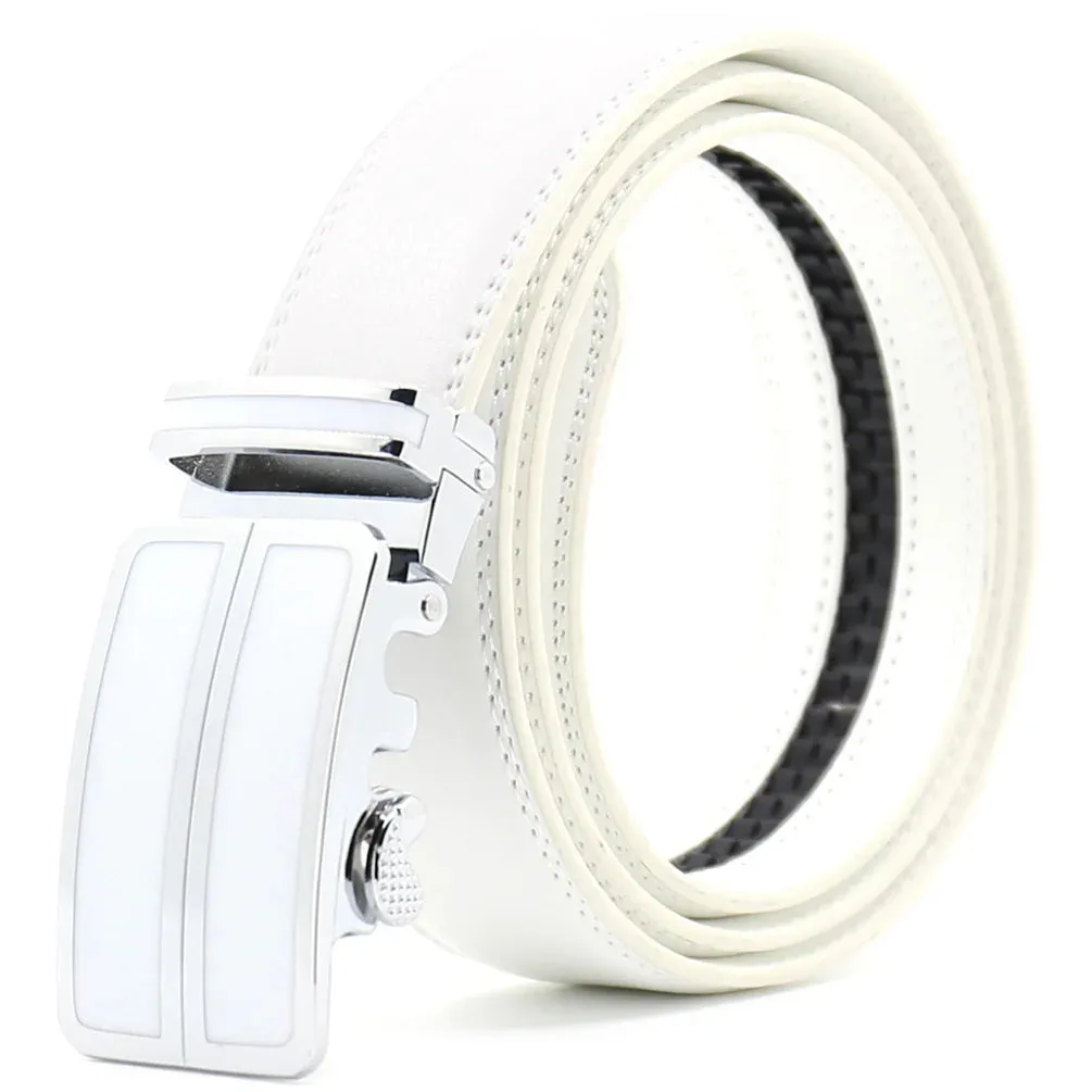 Genuine Leather Men Belt Metal Automatic Buckle Belts Luxury Business Casual Male Belts Fashion Designer Top Quality Waistband