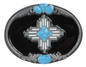 Indian Cross SW Stones Belt Buckle