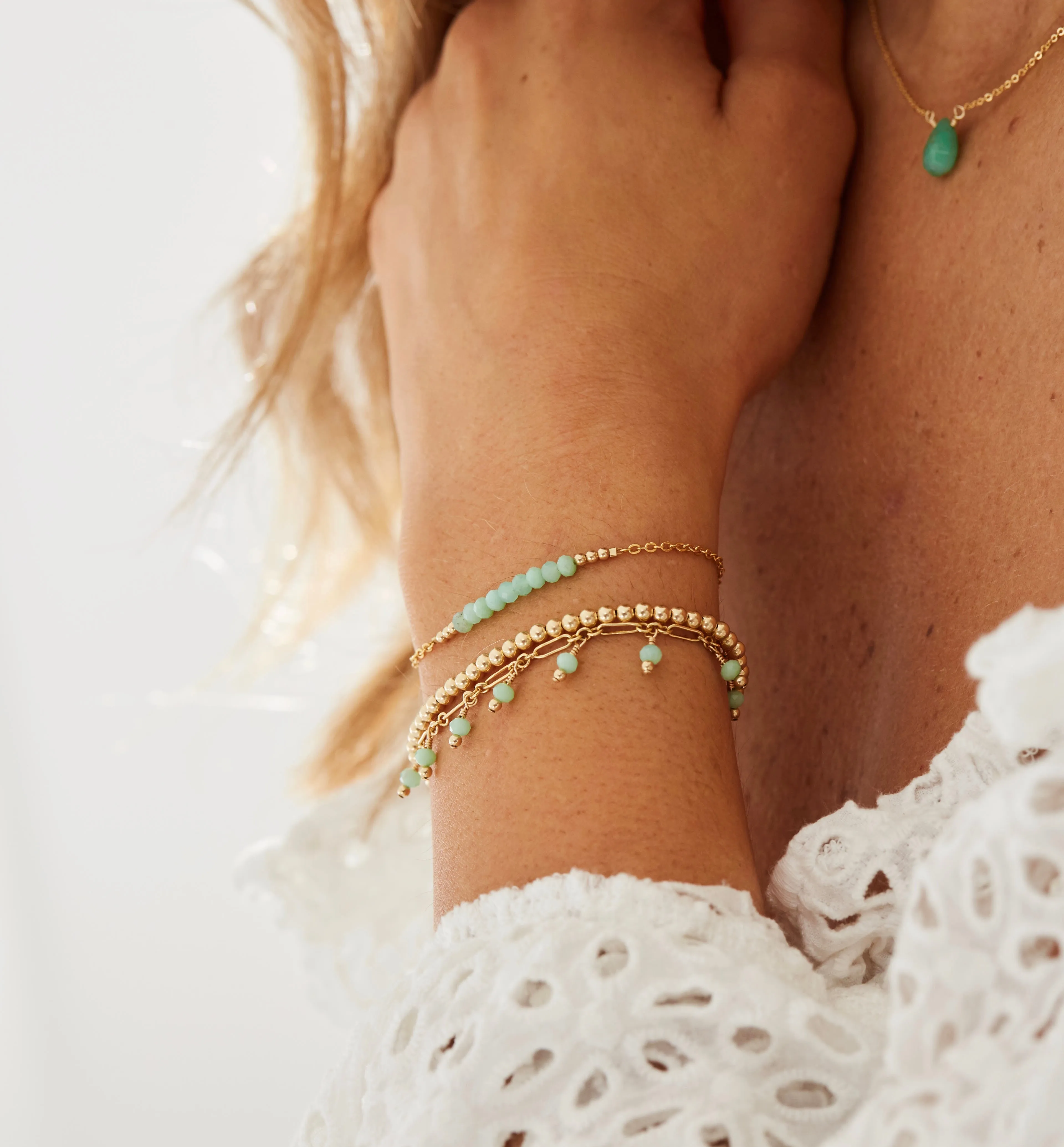 Indie Bracelet ~ Chrysoprase