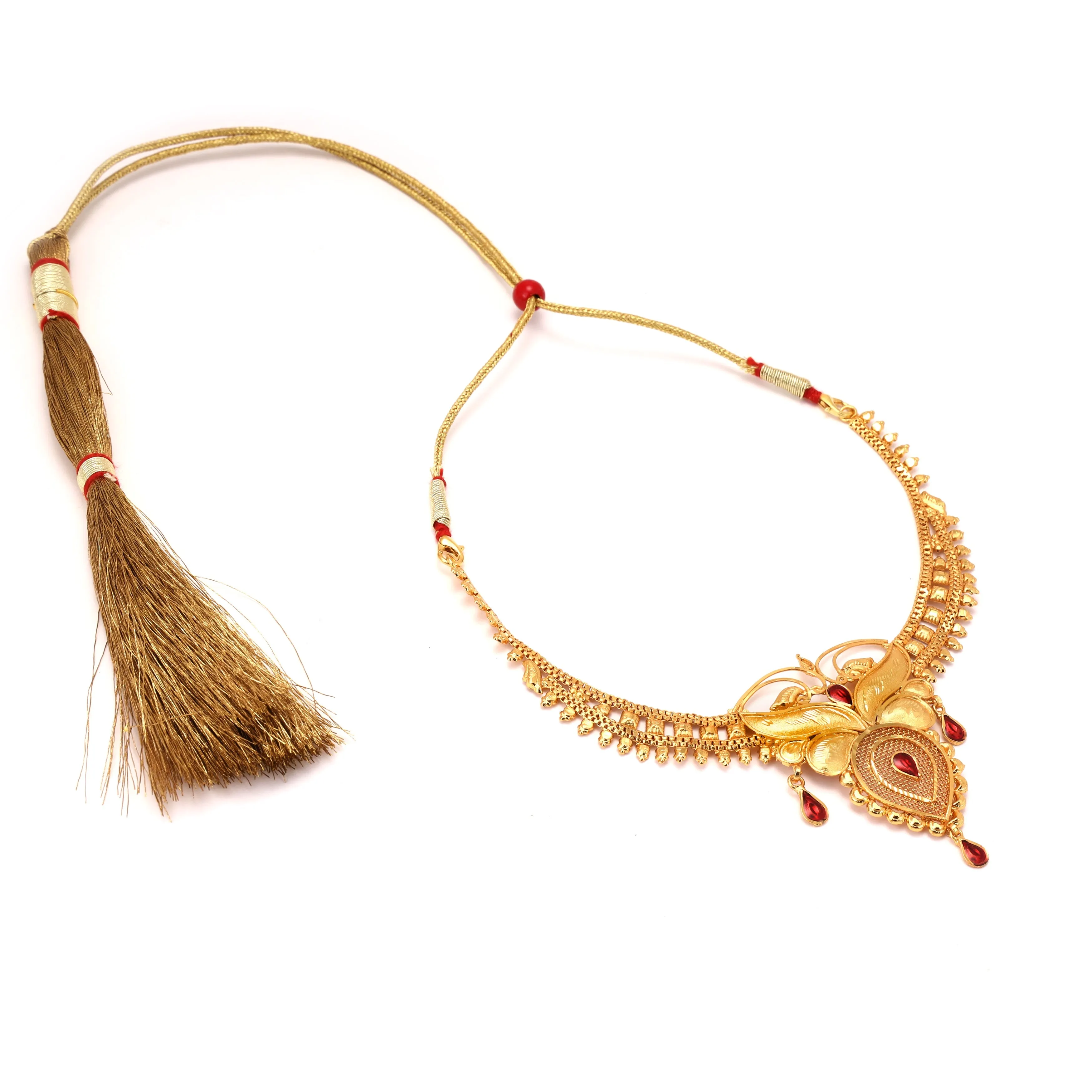 Jali Work Mina Drop Necklace Set
