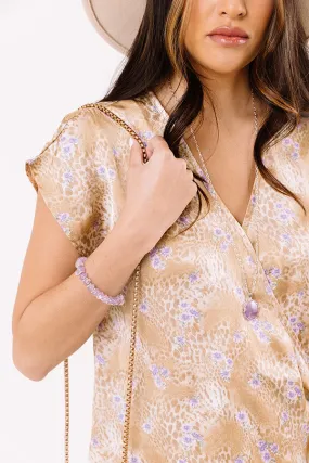 Kendra Scott Rebecca Silver Stretch Bracelet in Purple Amethyst