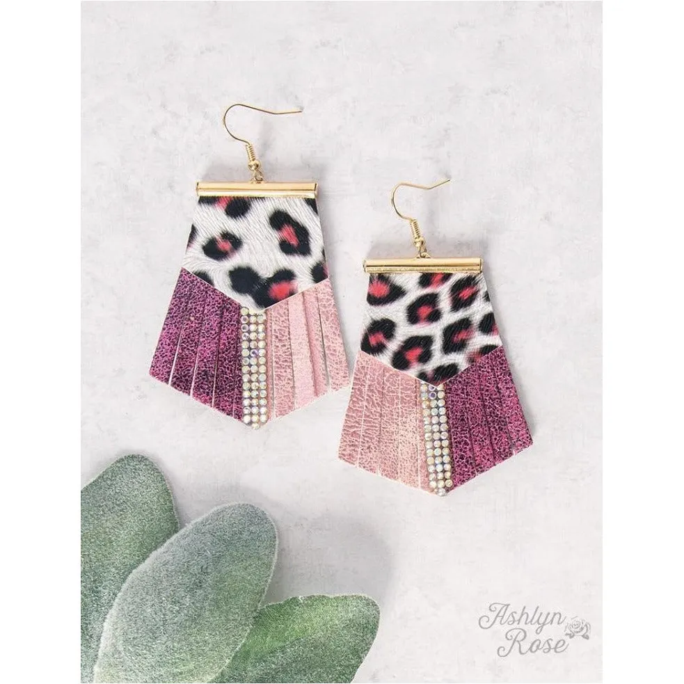 Locked Out of Heaven [{Leather Fringe}] Earrings