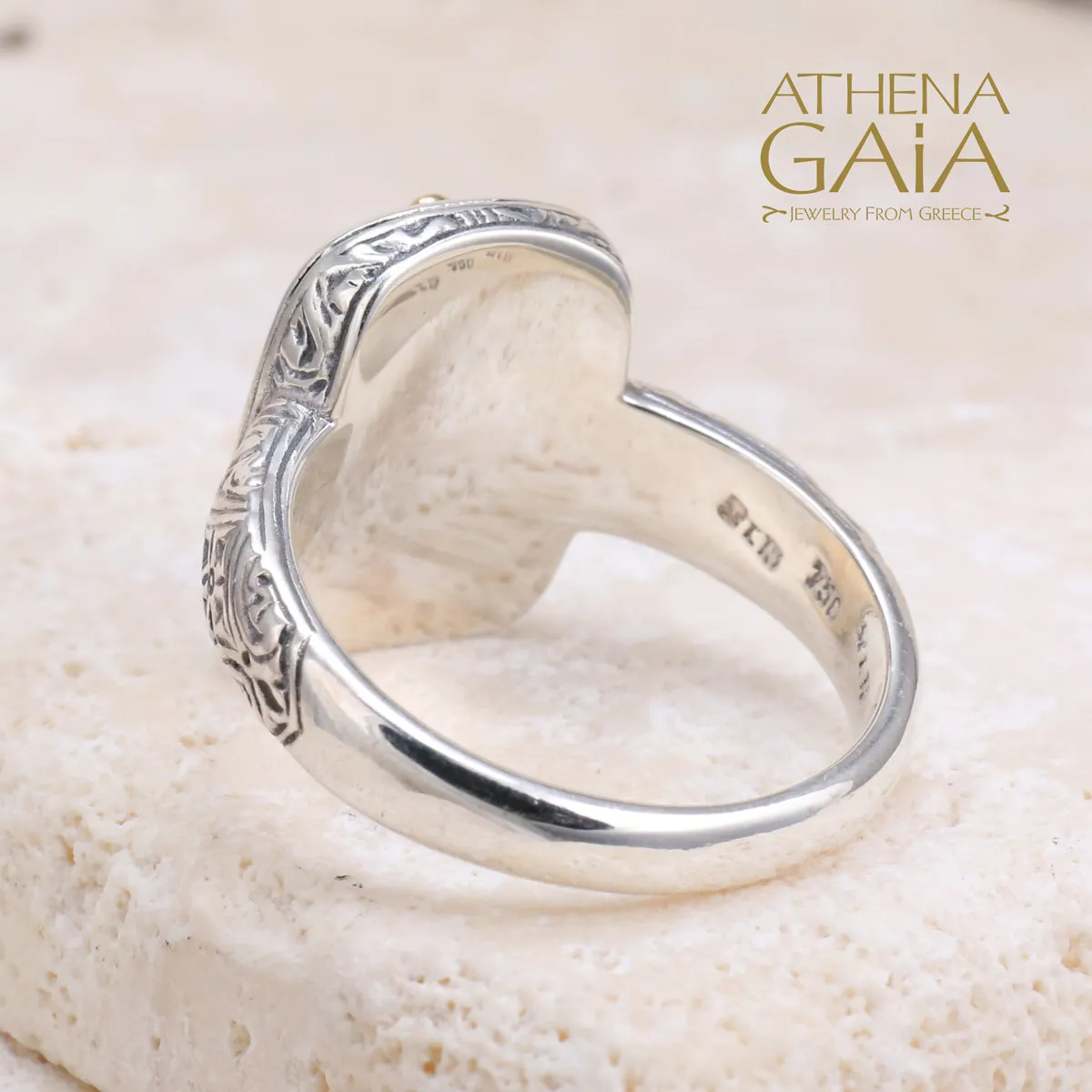 Mediterranean Sterling Tablet Ring