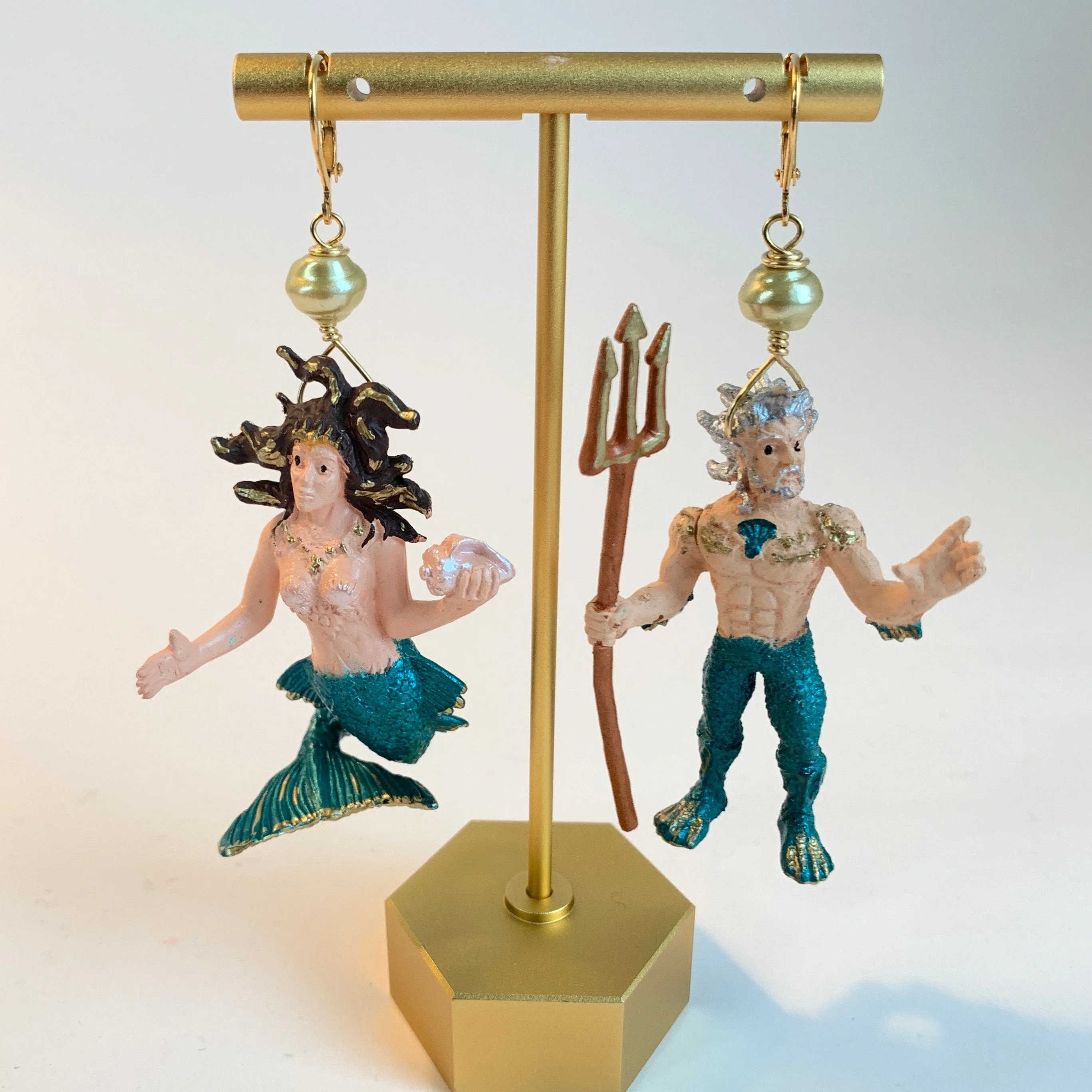 Mermaid and King Triton Earrings