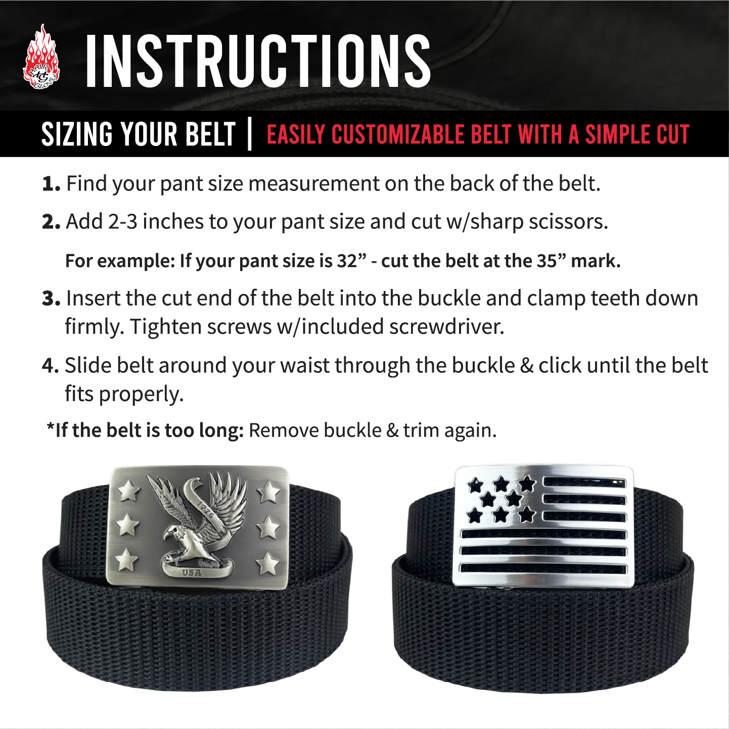 Nylon Belt w/Eagle Buckle