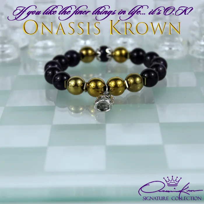 Omega Fraternity Bead Bracelet