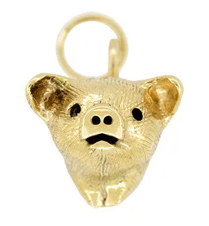 Piggy Bank Charm in 14 Karat Gold