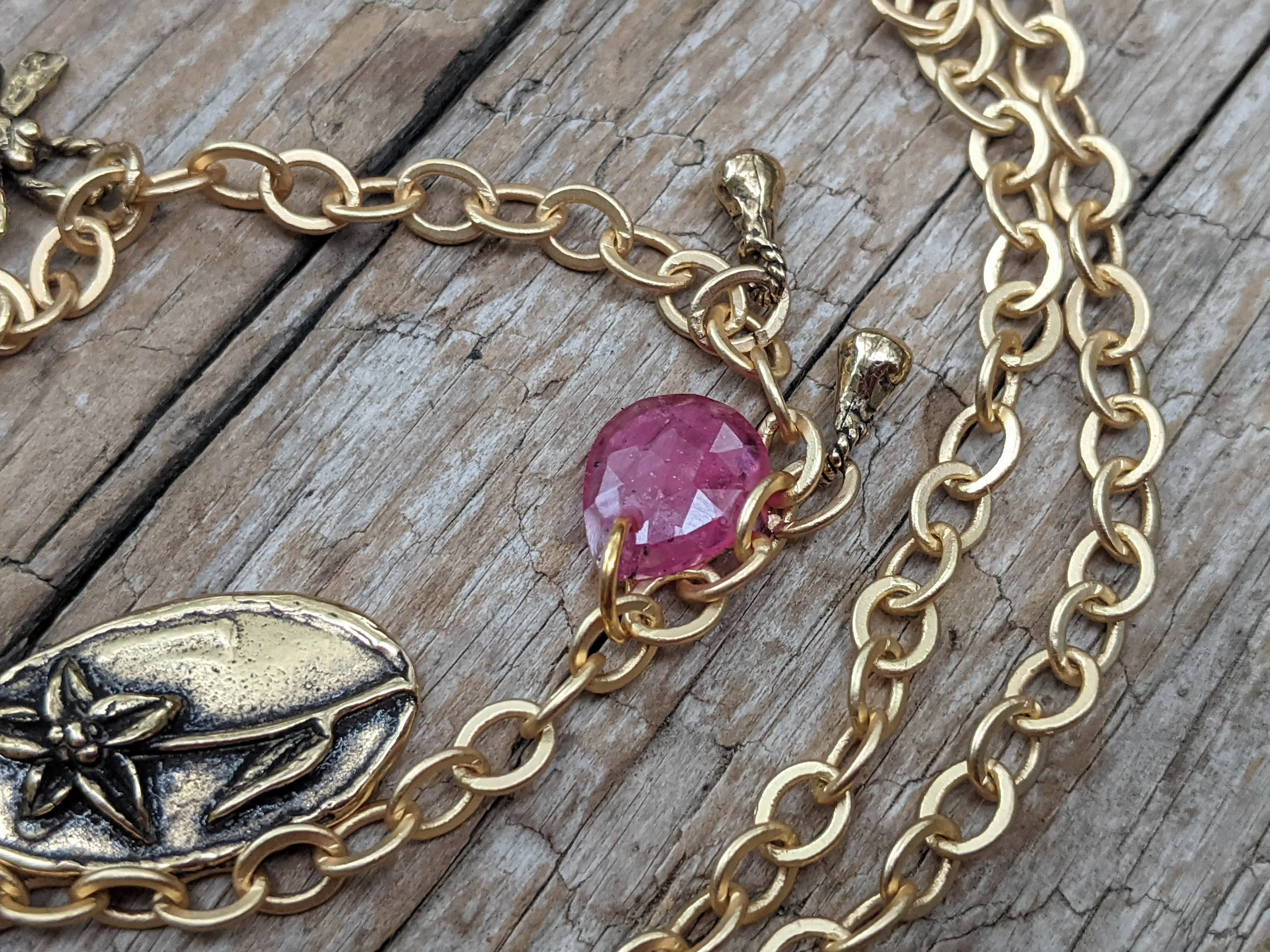 Pink Ethiopian Opal Necklace