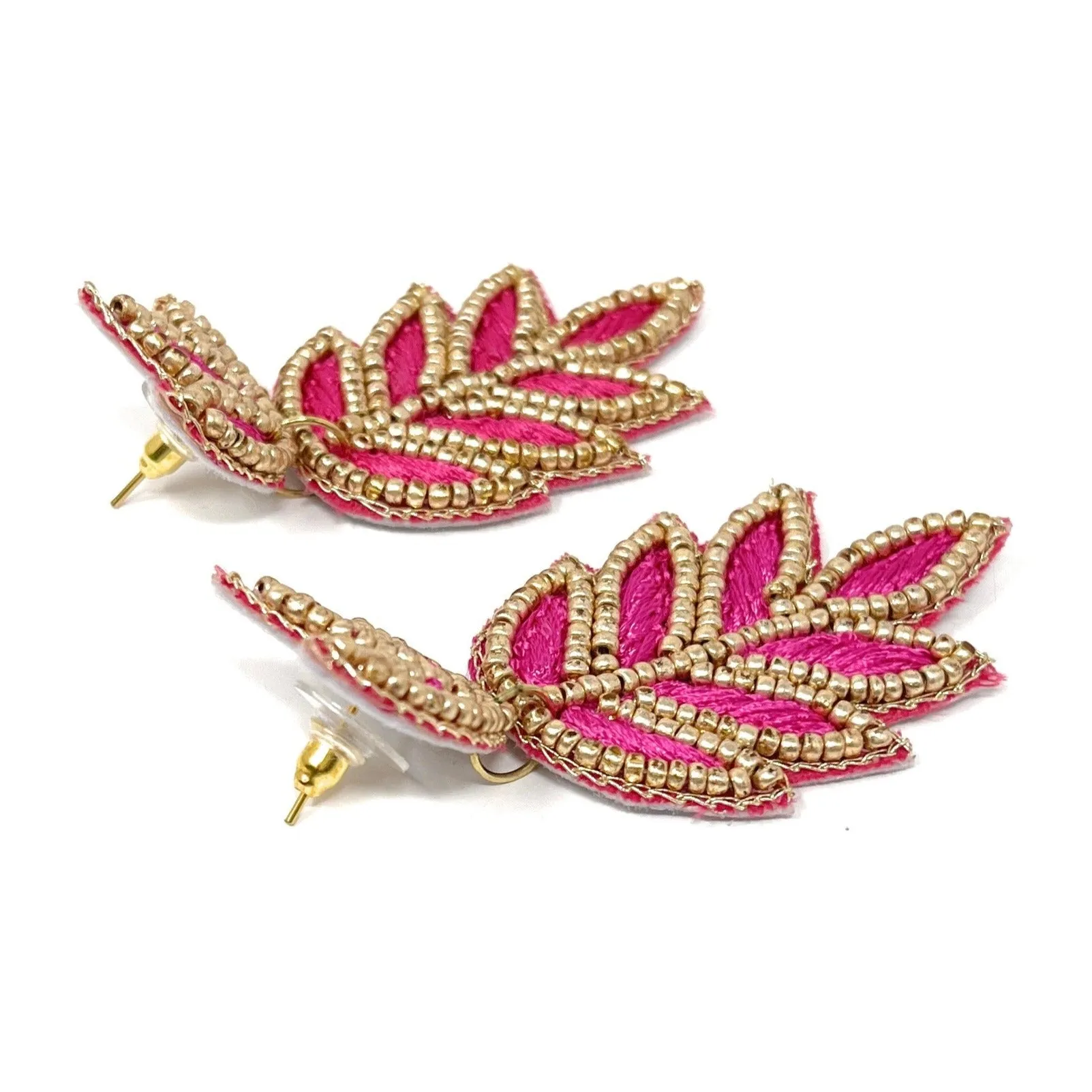 Pink Gold Drop Earrings