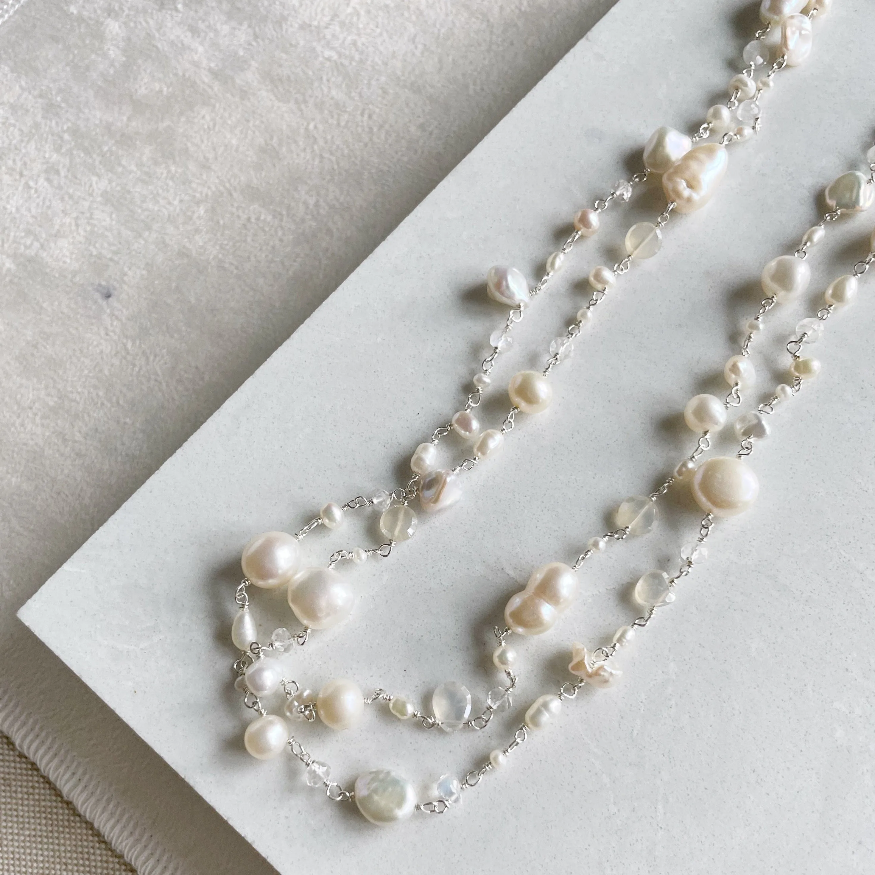 Poppy Linen Necklace