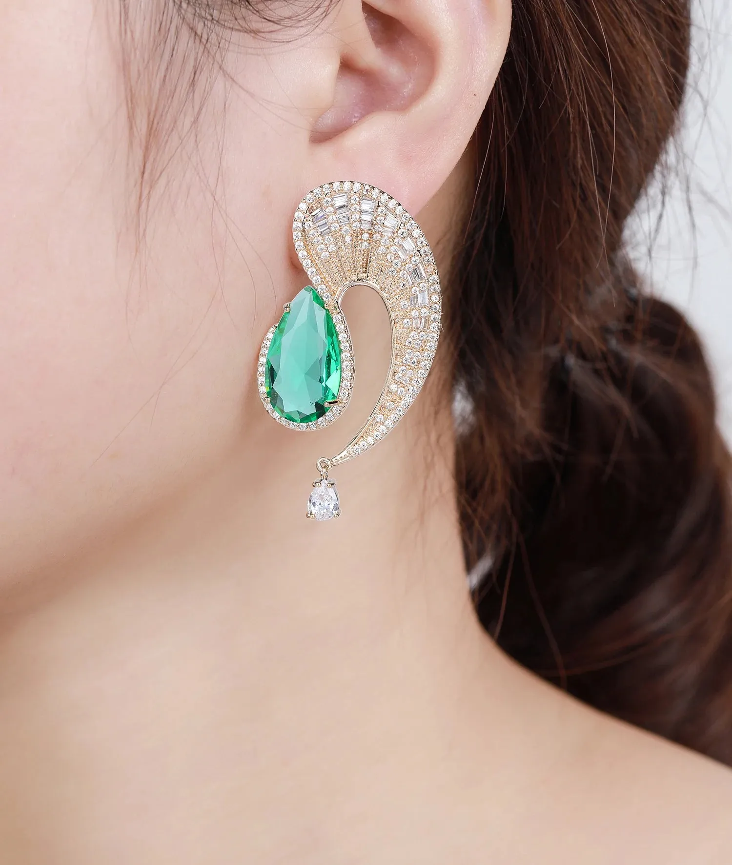 Popular Cubic Zirconia CZ Jewelry Earrings for Wedding, Parties, Formals