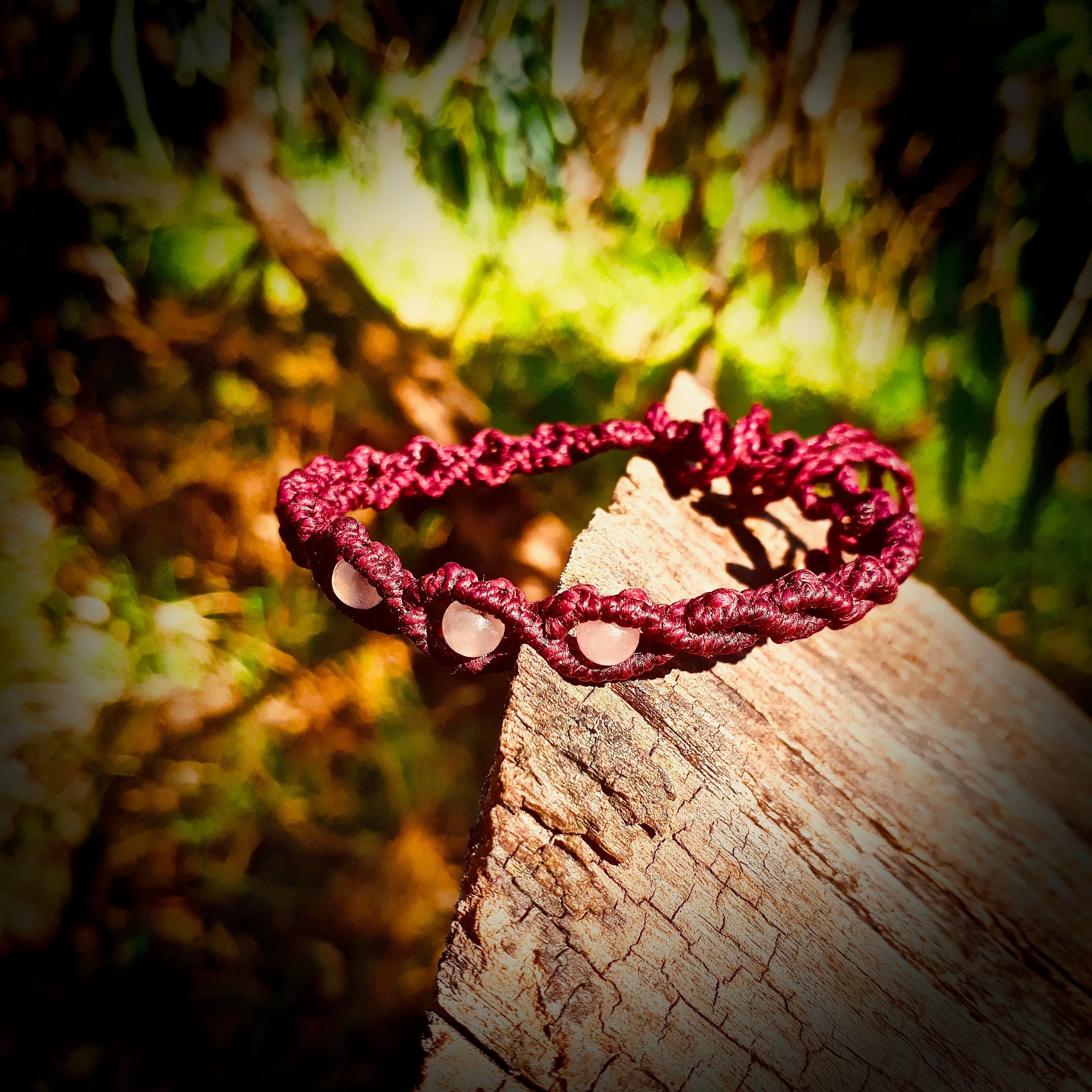 Rose quartz beads bracelet