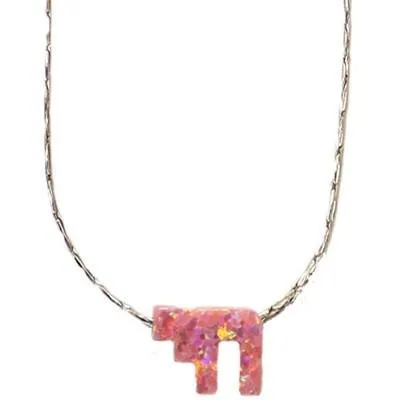 Silver Opal Chai Necklace