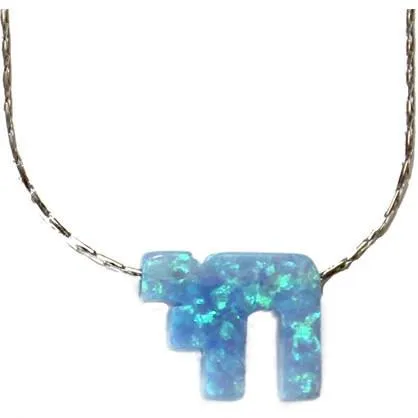 Silver Opal Chai Necklace