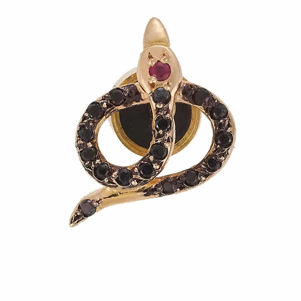 Snake Studs Pave P-Bd-Ru