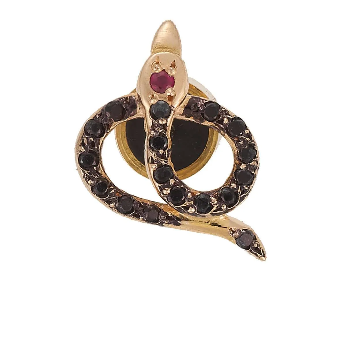 Snake Studs Pave P-Bd-Ru