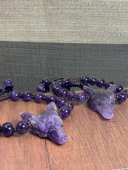 Spirt Animal Wolf Amethyst - Bracelet
