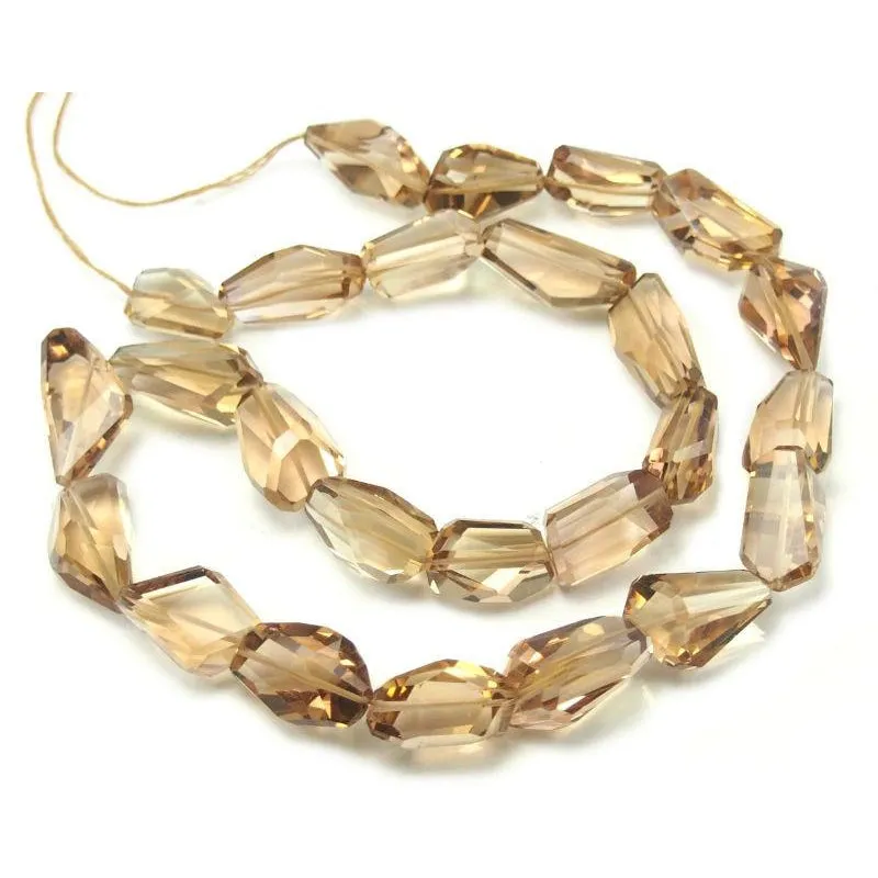 Topaz Faceted Nuggets Strand