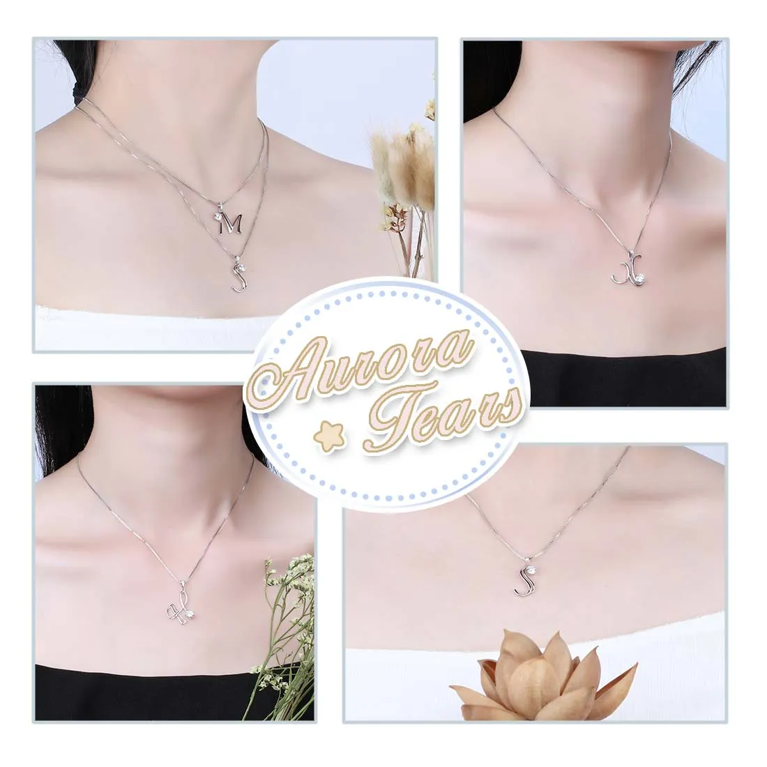 Women Initial X Letter Pendant Necklace Girl Name Jewelry Gift 925 Sterling Silver